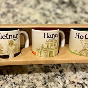 Starbucks Vietnam Series Mugs - White, Green, Red